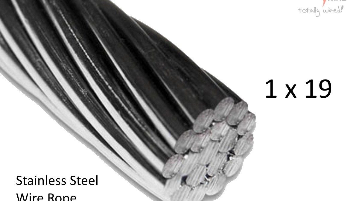 Stainless Steel Cable With Double Loops - 1/16" 1x19 Strand Custom Cut Guide Wire For String Lights