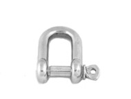 G316 Stainless Steel D Shackle Front View