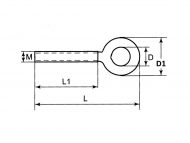 Mini Eye Bolt G316 Stainless Steel Dimension Diagram