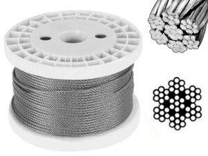 7×7 G316 Stainless Steel Wire Rope on a Plastic Reel