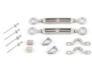 Eye-Eye Open Turnbuckles with Thimbles, Swages, Saddles, and Rivets LRMM Kit