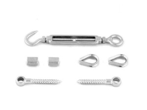 Hook Eye Turnbuckle Thimble Swage Short Lag Screw Eye SRTT Kit