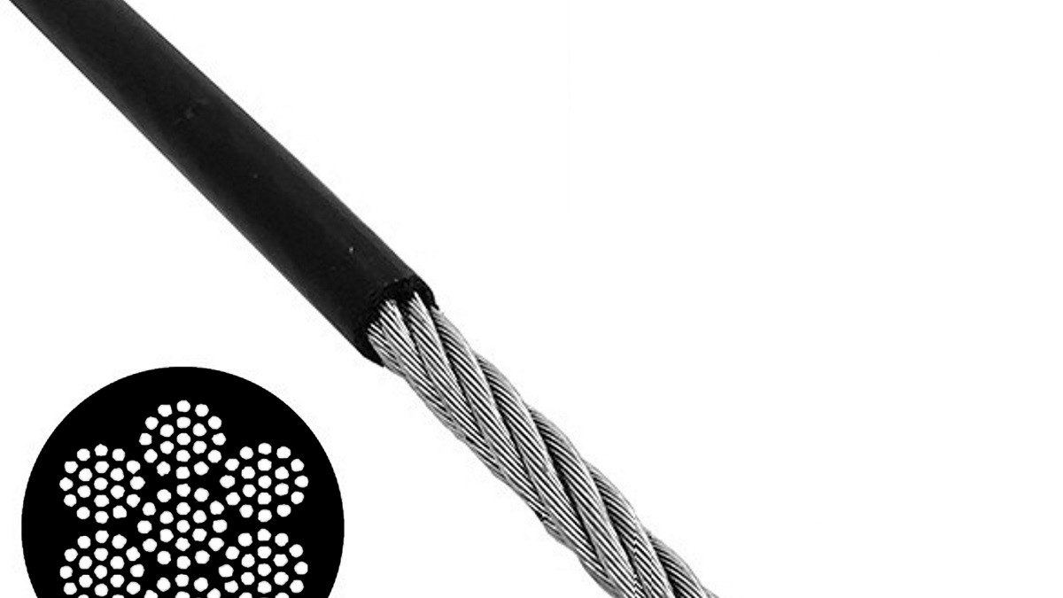 3.2mm 7×19 Black Coated G316 Stainless Steel Wire Rope – Low Cost Wire