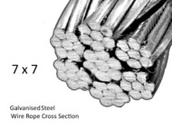 7x7 Galvanised Steel Wire Rope Cross Section