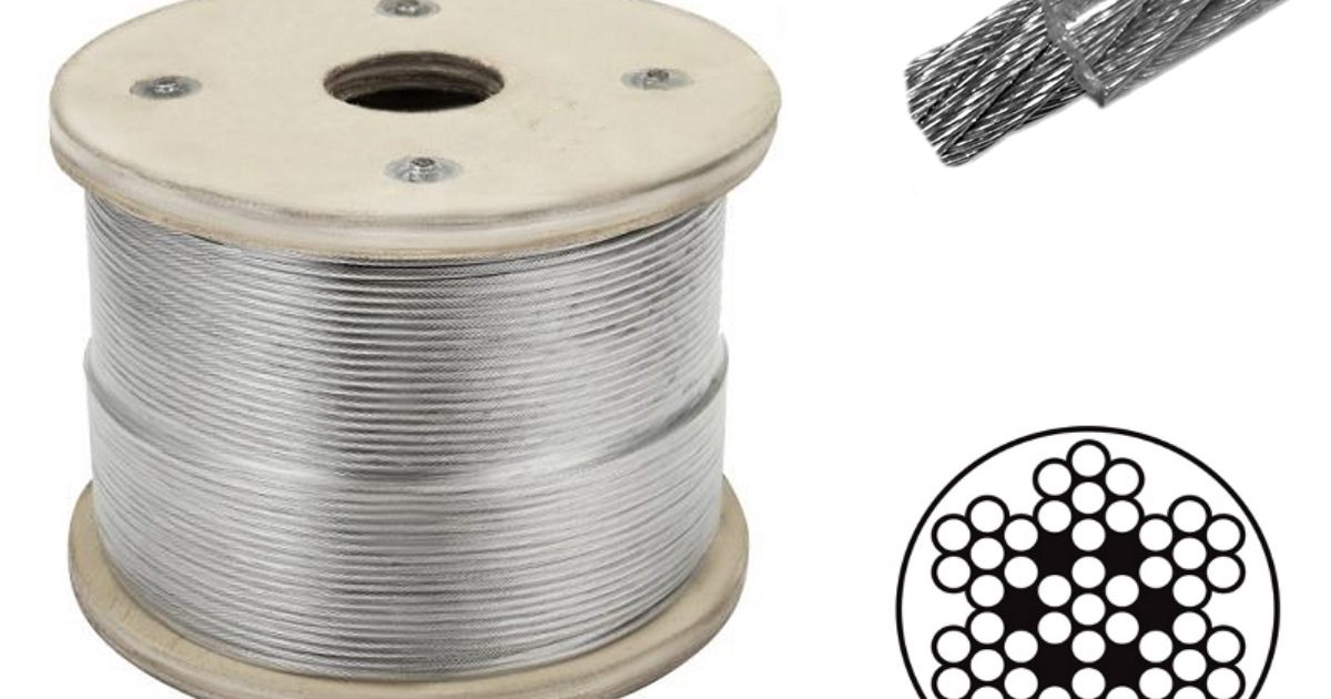 2.0mm 7×7 G316 Clear Coated Stainless Steel Wire Rope