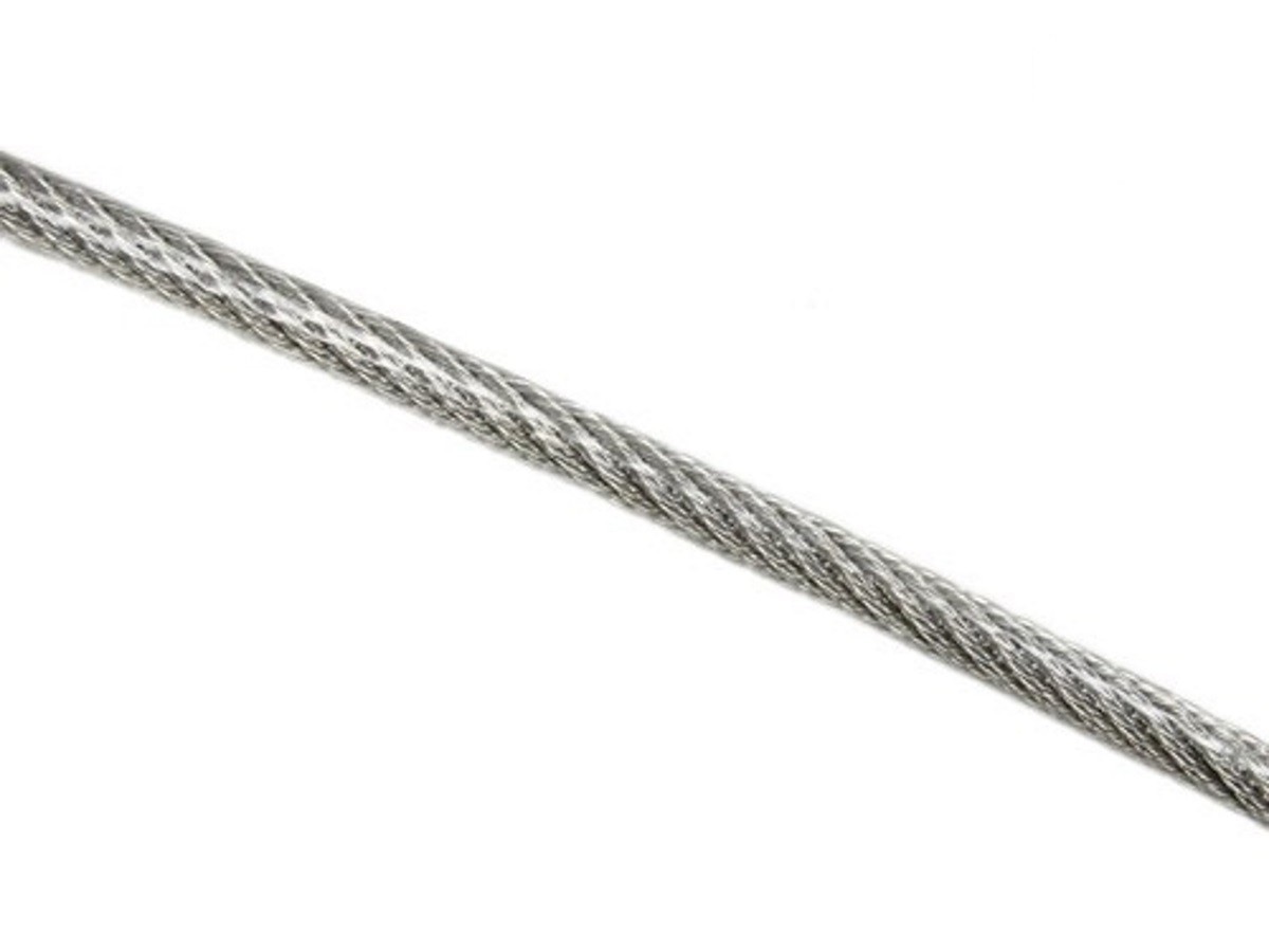 0.6mm 1X7 G316 Clear Coated Stainless Steel Wire Rope – 1m