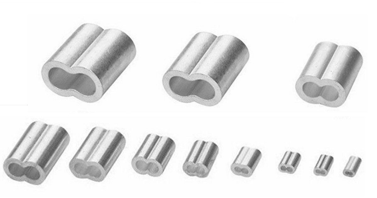 Aluminum Swage Sleeves For 5/32" Wire Rope Cable: 50,100 And 200