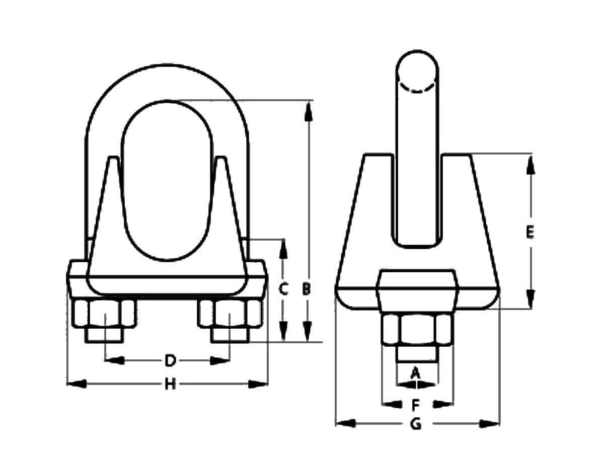 Wire Rope Grips G316 Stainless Steel ALL SIZES – Low Cost Wire