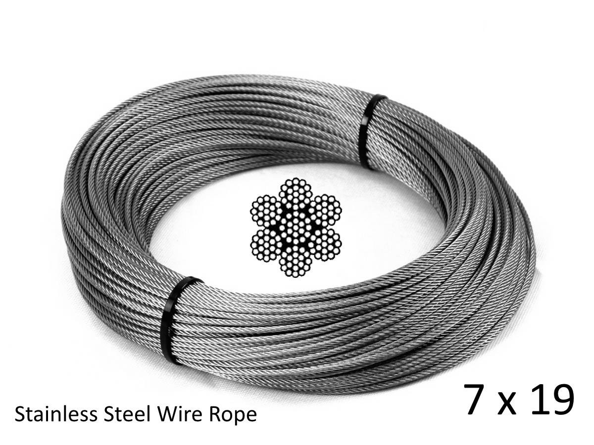 7x19 Stainless Steel Wire Rope Coil with Structure