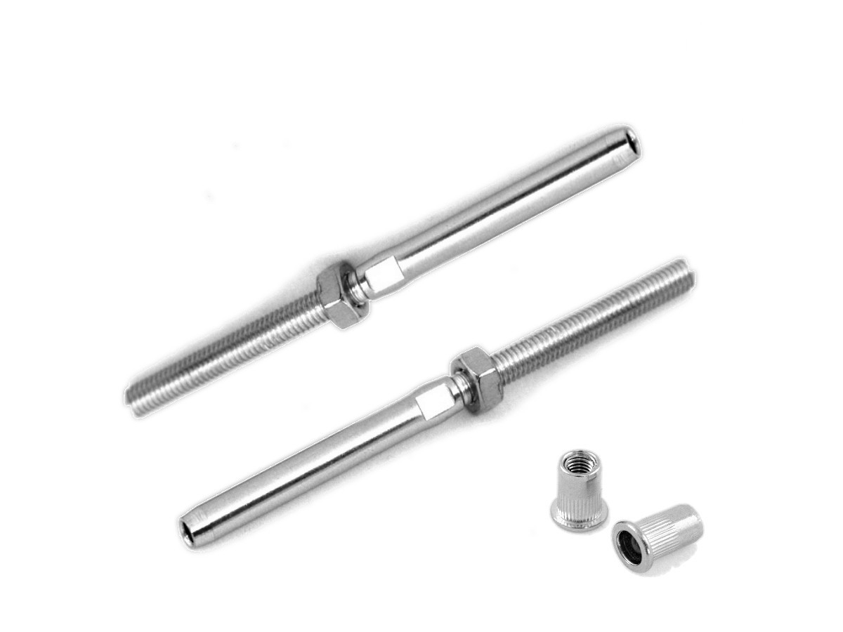 RHT/LHT SRMM Swage Bolt Terminal Kit with Rivet Nuts