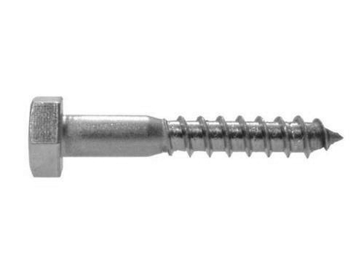 G316 Stainless Steel Hex Lag Screw Side View