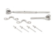 Jaw Swage Rigging Screws with Fork Terminals, Saddles and Rivets SRMM Kit