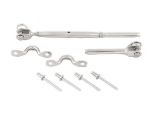 Jaw Swage Rigging Screws with Fork Terminals, Saddles and Rivets SRMM Kit