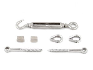Hook Eye Turnbuckle Thimble Swage Long Screw Eye SRTT Kit