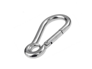 G316 Stainless Steel Spring Hook with Thimble Eye