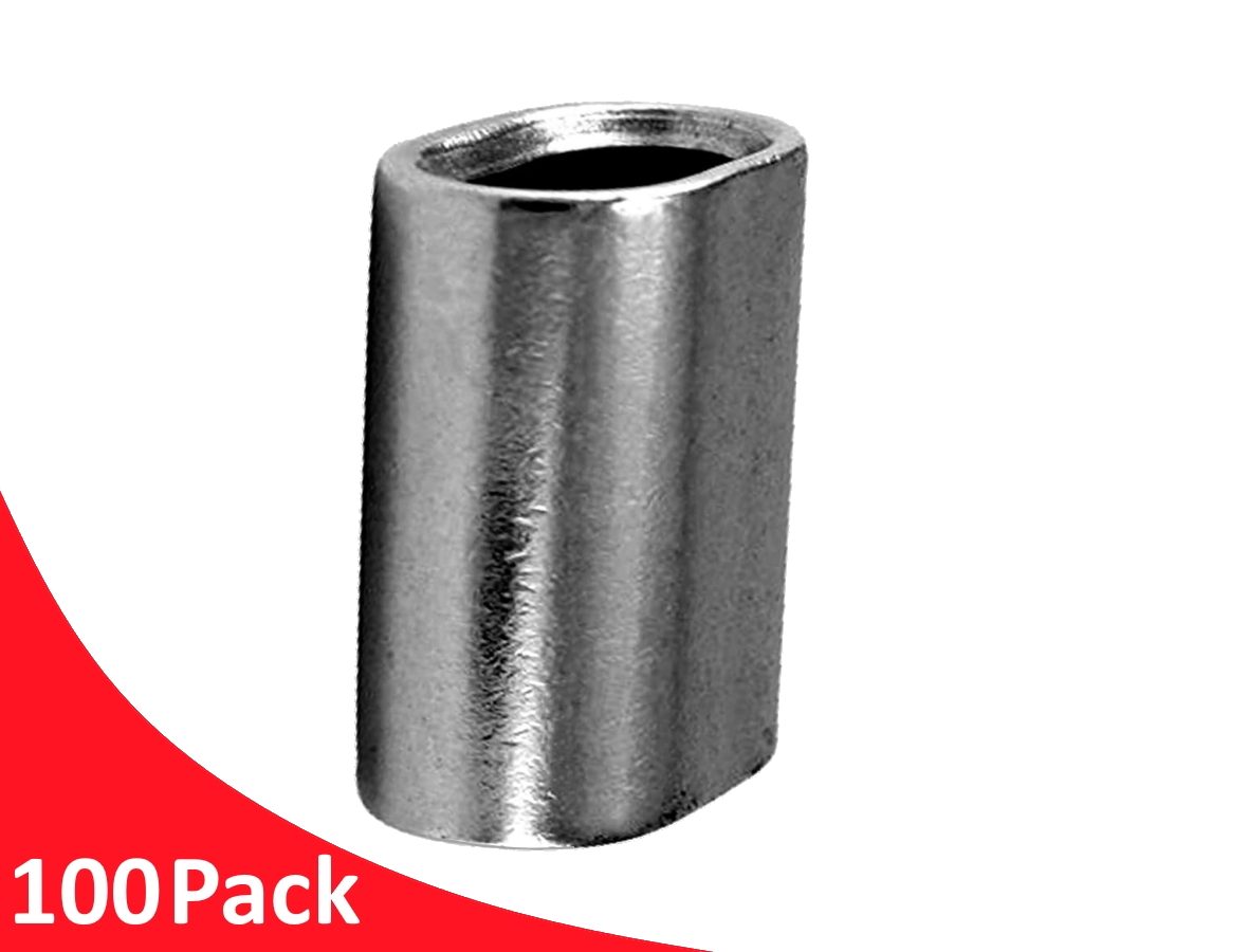 Swage Sleeve 1.0mm Oval G304 Stainless Steel TRADE PACKS