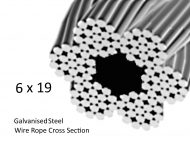 6x19 Galvanized Steel Rope Cross Section