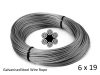 6x19 Galvanized Steel Wire Rope Coil with Structure and Size