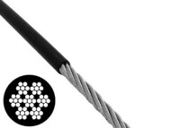 7x7 Black Nylon Coated LR