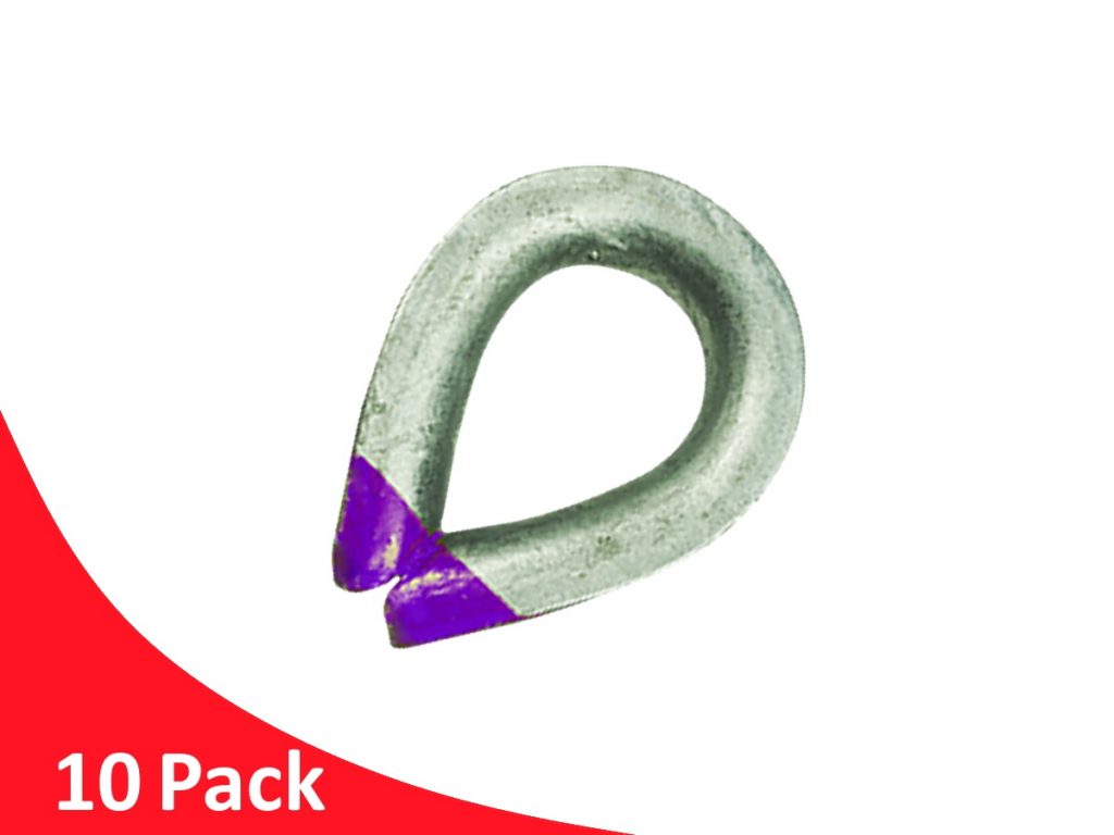 Wire Rope Thimble 12.0mm Galvanised Steel AS1138 TRADE PACKS