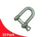 10 Pack Commercial Dee Shackle
