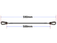 Saftey Lanyard Dimension Diagram (500mm)