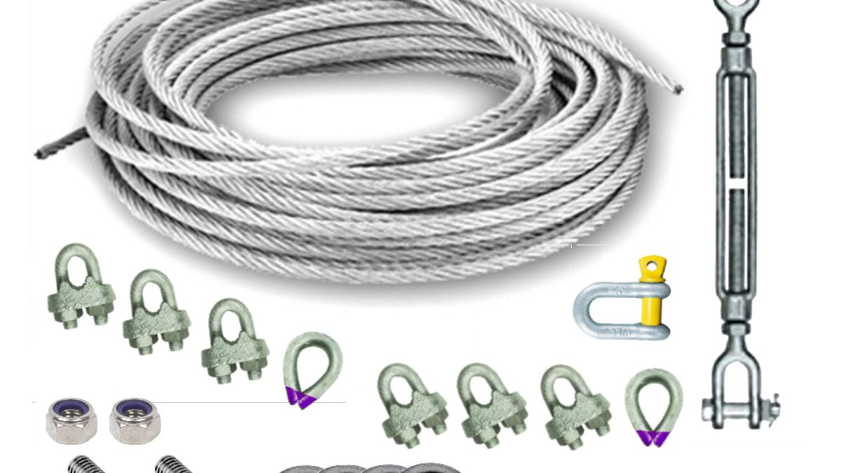 AL220 Tower 9 Section Guy Wire Kit 6.0mm 7×19 G2070 Steel Low Cost Wire