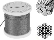 Plastic Reel of 7x7 Wire Rope with Structure Diagram