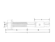 Through Bolt Dimension Diagram