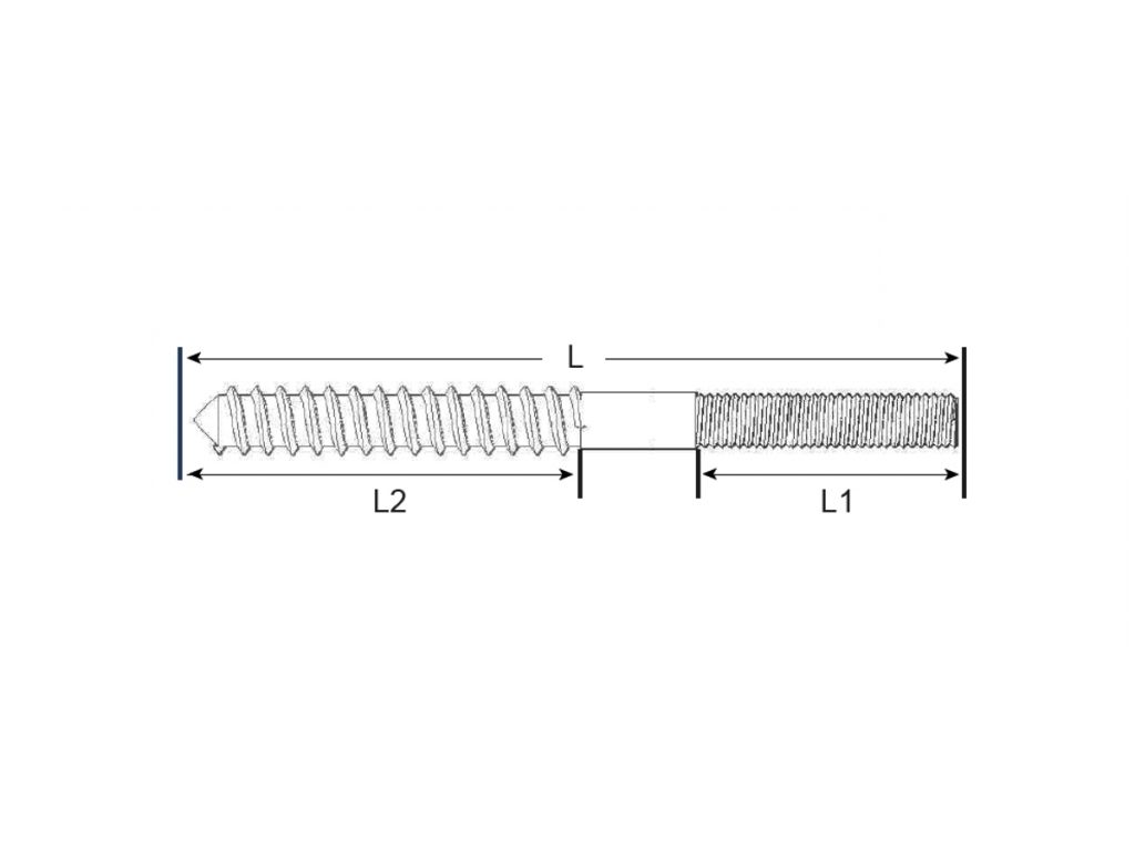 Double Threaded Hex Socket Screw Stainless Steel ALL SIZES