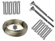 TT Infill Kit Jaw Swage Rigging Screw 7x7 Stainless Steel Wire Rope Lag Screw Eye 75mm