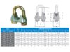 Zinc Plated Wire Rope Grip Dimensions