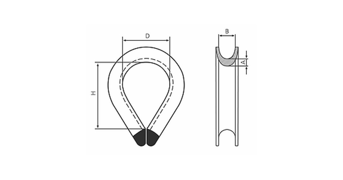 Wire Rope Thimble 26.0mm Galvanised Steel AS1138 TRADE PACKS