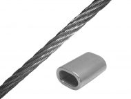 G316 Stainless Steel Wire Rope and Nickel Coated Copper Swages LR