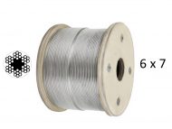 6x7 Clear PVC Coated Galvanised Wire Rope