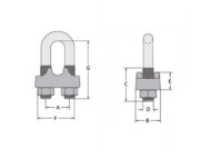 Aus Std AS2076 Galvanised Wire Rope Grip Dimension Diagram