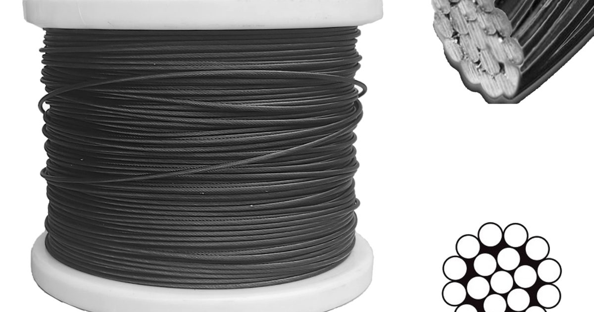 3.2mm 1x19 G316 Stainless Steel Wire Rope BlackTech - Low Cost Wire
