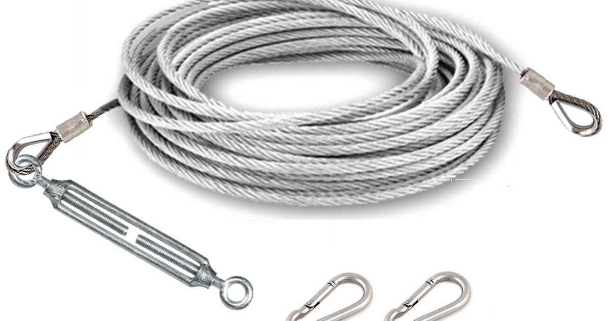 Guy Wire Kit 4.0mm 7×19 G316 Stainless Steel Wire Rope