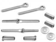 Swage Bolt Terminal Kit with Hex Adjusters Mini Eye Bolts and Spacers