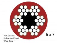 6X7 Red Coated Galvanised Steel Wire Structure