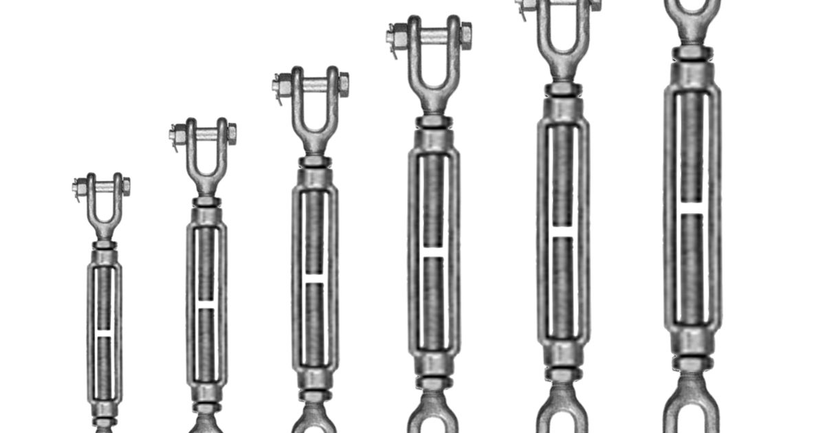 Jaw Jaw Open Turnbuckle “P” Rated Galvanised Steel ALL SIZES