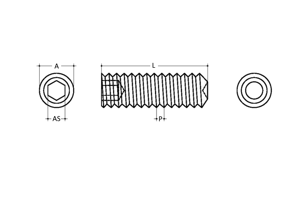 Set Screw M6 x 10mm Hex Stainless Grub Screw TRADE PACKS