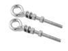2 Double Nut Larged Welded Eye Bolt G316 Stainless Steel