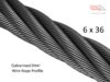 6x36 Galvanized Steel Wire Rope Profile