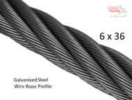 6x36 Galvanized Steel Wire Rope Profile