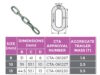 Trailer Chain Specifications