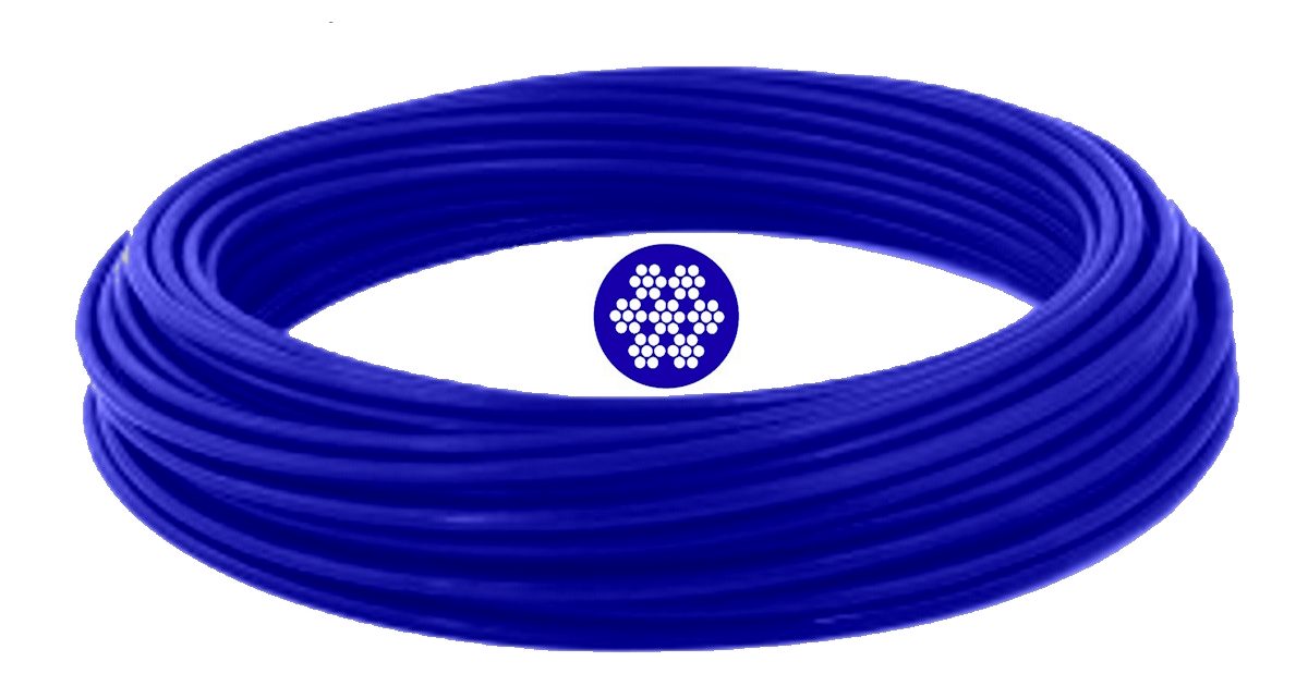 2.5mm 7x7 G316 Blue Coated Stainless Steel Wire Rope - Low Cost Wire