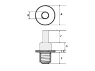 Adj Slip-Lox Std Knurled Cap C2 dimension Diagram