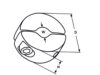 Collar Stop Clamp 2 Bolt Dimension Diagram