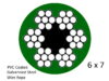 6X7 Green Coated Galvanised Steel Wire Structure